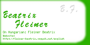 beatrix fleiner business card